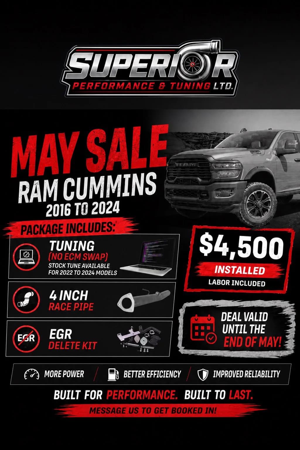 May Sale — RAM Cummins 2016–2024